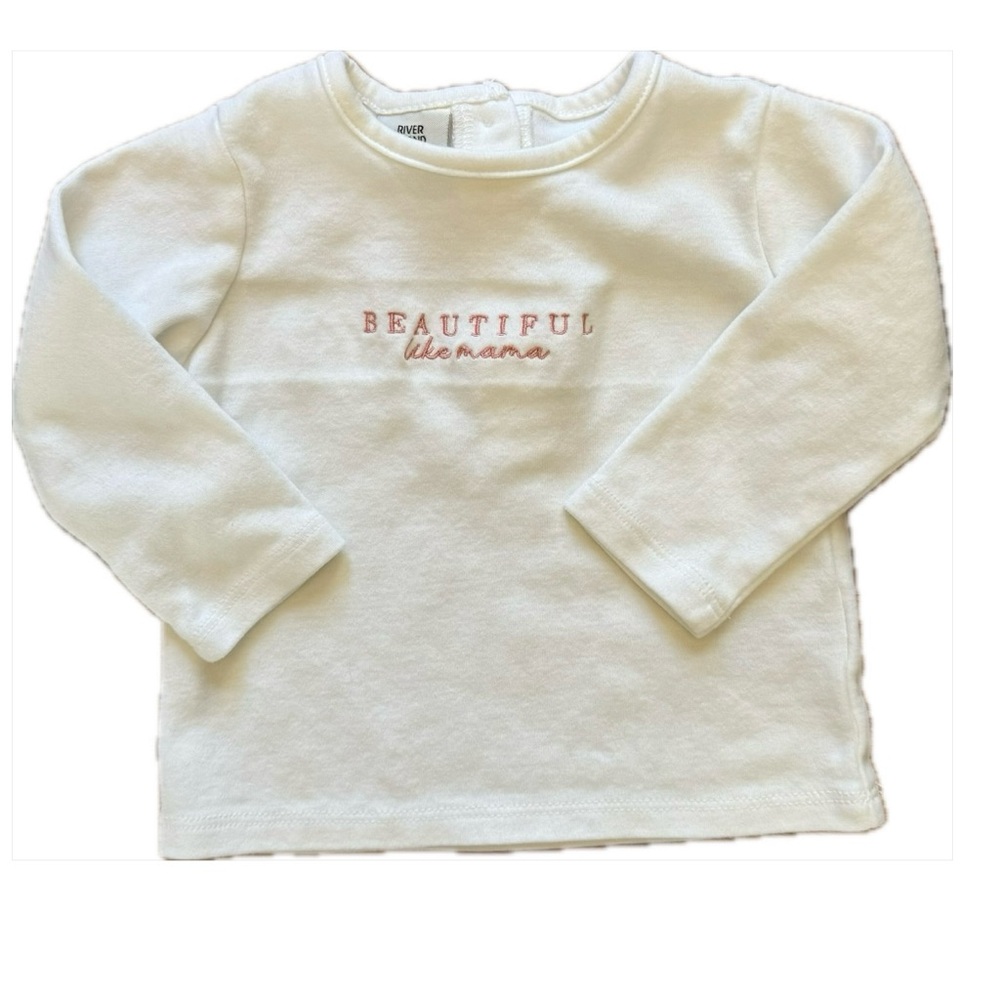 River Island Beautiful Like Momma Long Sleeve Tee 6-9 Months